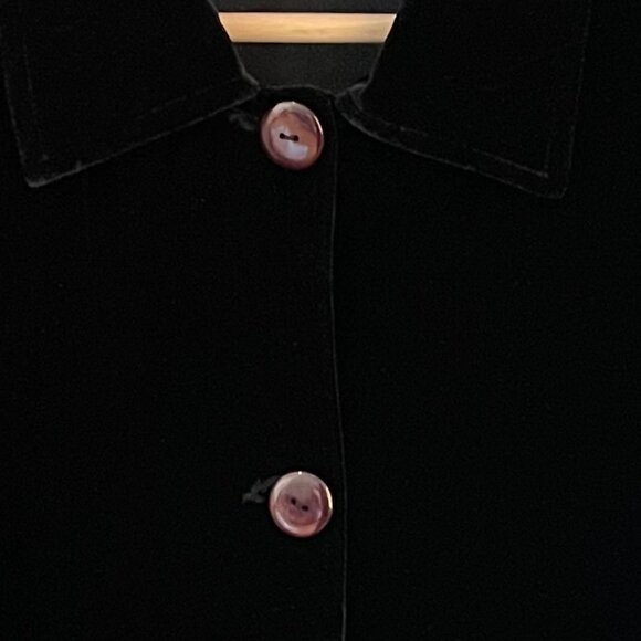 Vintage Y2K Coldwater Creek Women Velvet Button Down Shirt Size L Luxury Holiday - Picture 4 of 9